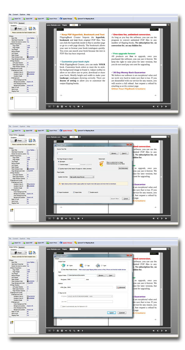 Free Flippingbook3D Maker screenshot Free Flippingbook3D Maker screenshot