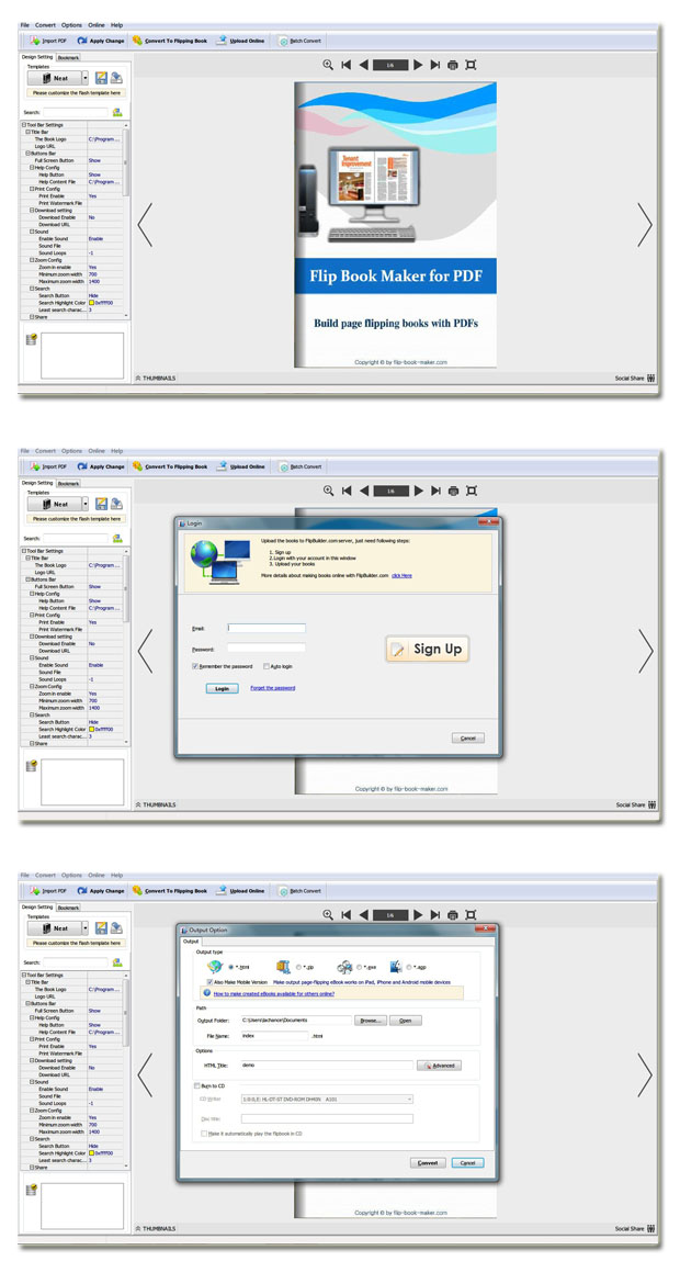 Windows 7 PDF to Flippingbook3D 3.8.8 full