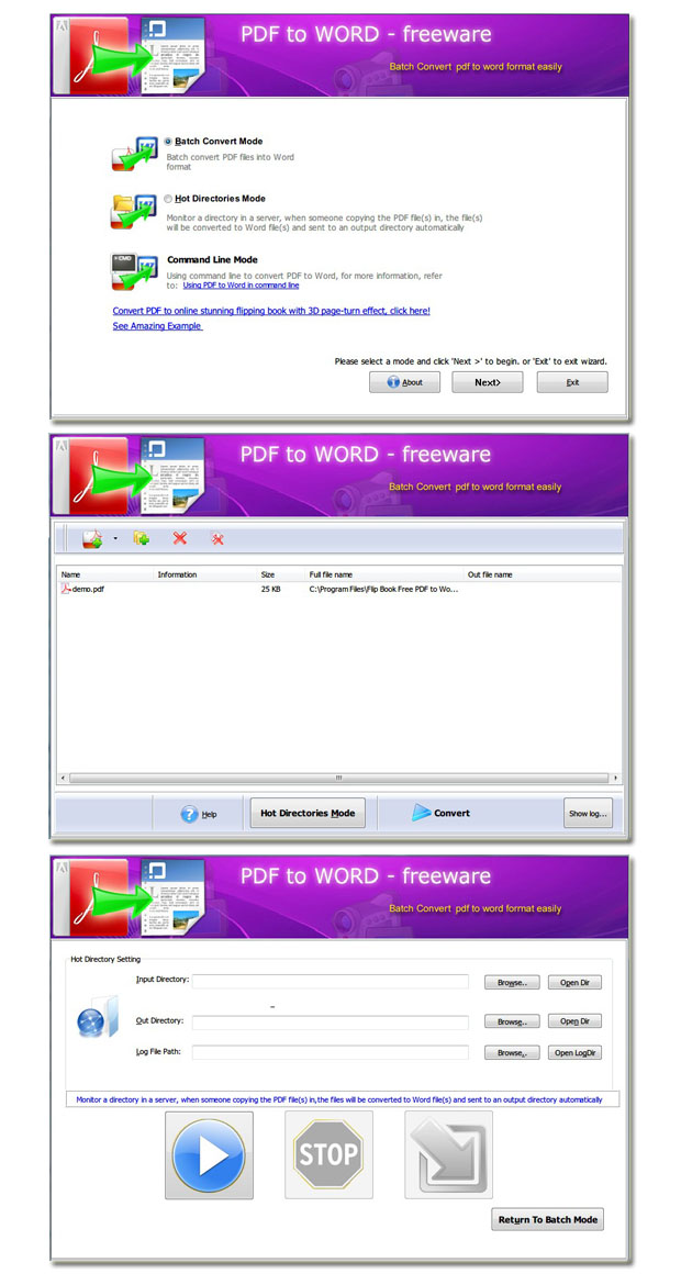 flippingbook3d free pdf to word screenshot
