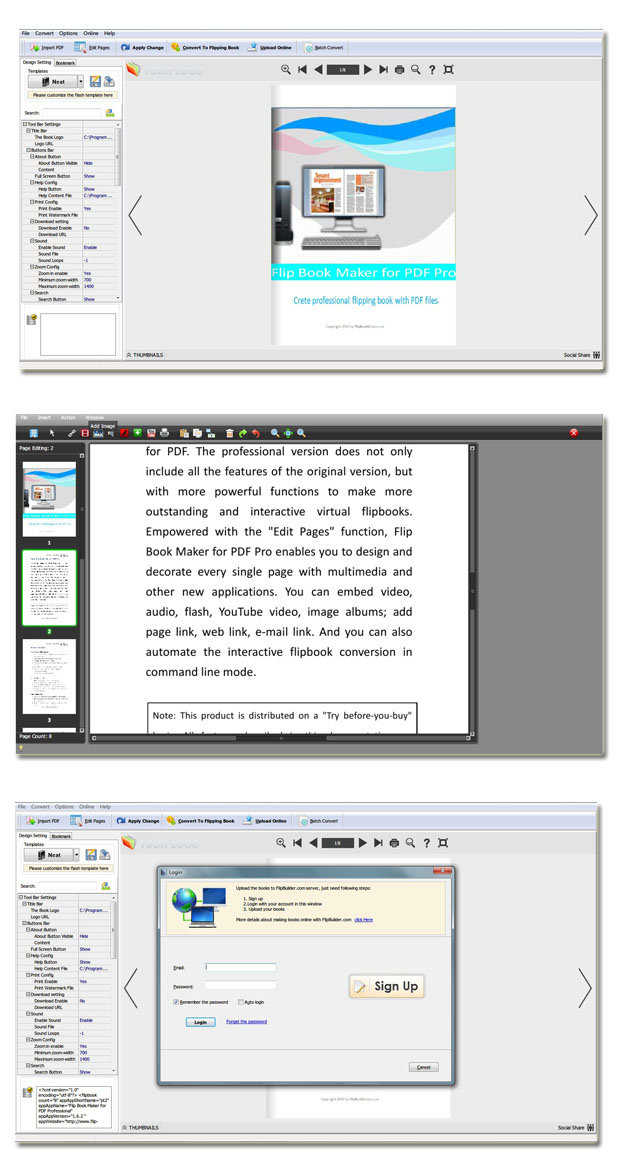 pdf to flippingbook3d pro screenshot